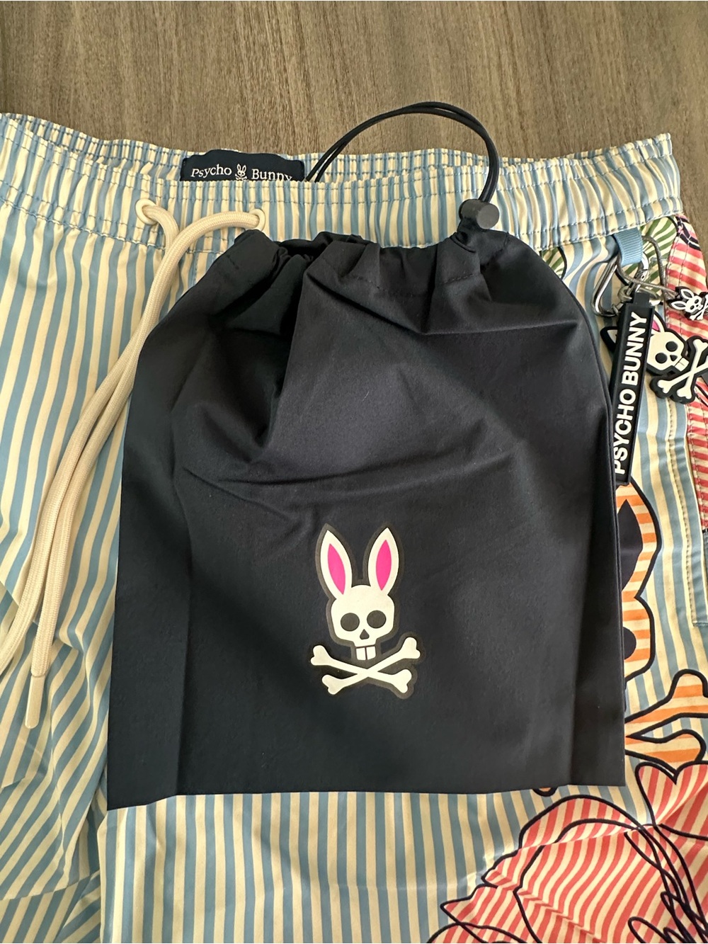 Psycho Bunny Men’s Blair Striped Swim Trunks 5” - Picture 7 of 10